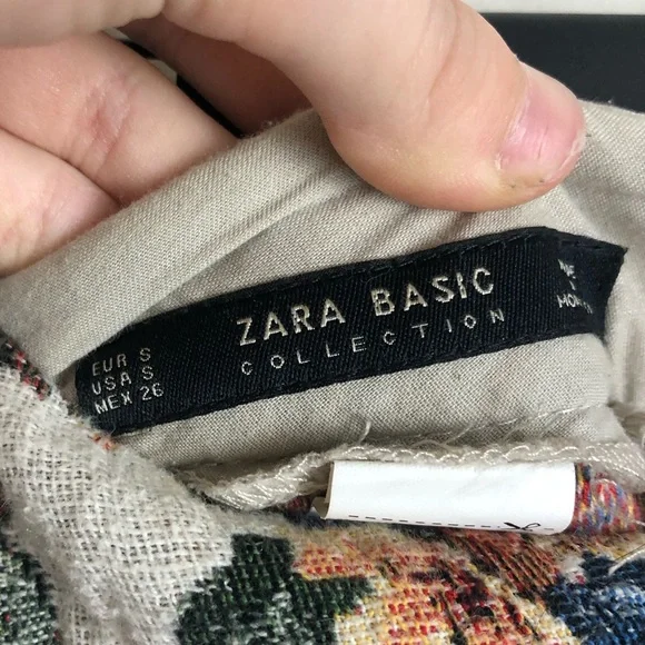 Zara Basic Collection Floral Tapestry Skirt - Picture 6 of 6